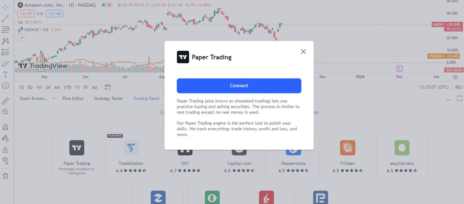 Connect Paper Trading Account