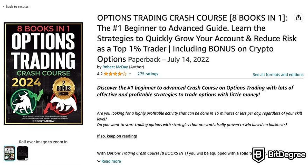 Best crypto books: Options Trading Crash Course