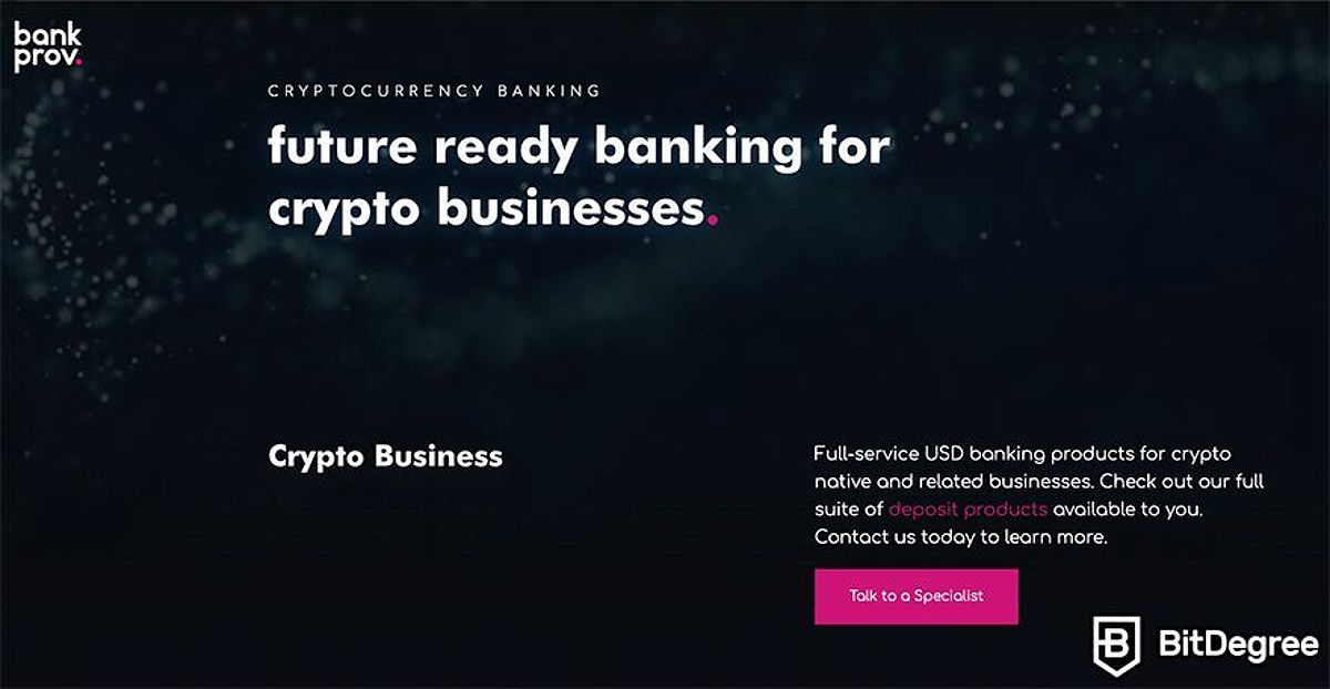 Crypto-friendly banks: BankProv