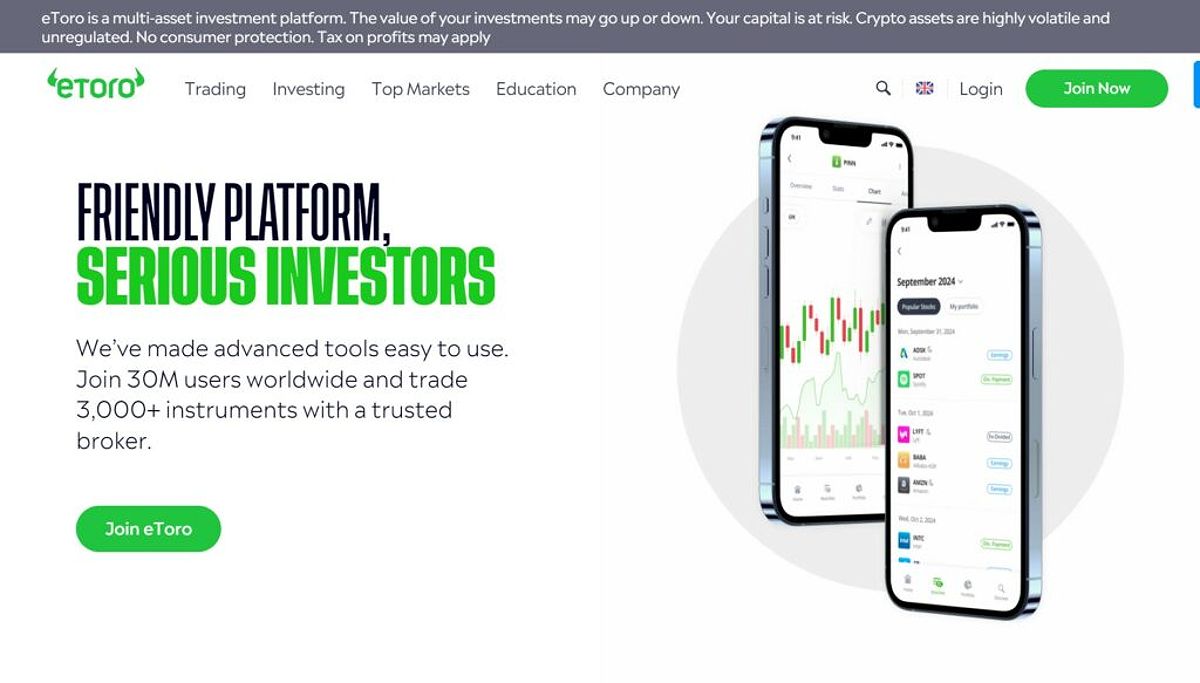 EToro exchange overview